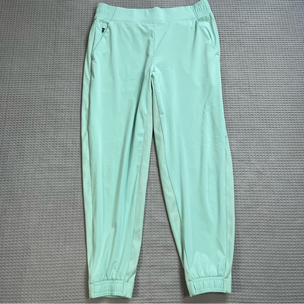 Athleta Brooklyn Jogger Pants 10P Womens‎ Mint Green Athleisure Stretch Pull On